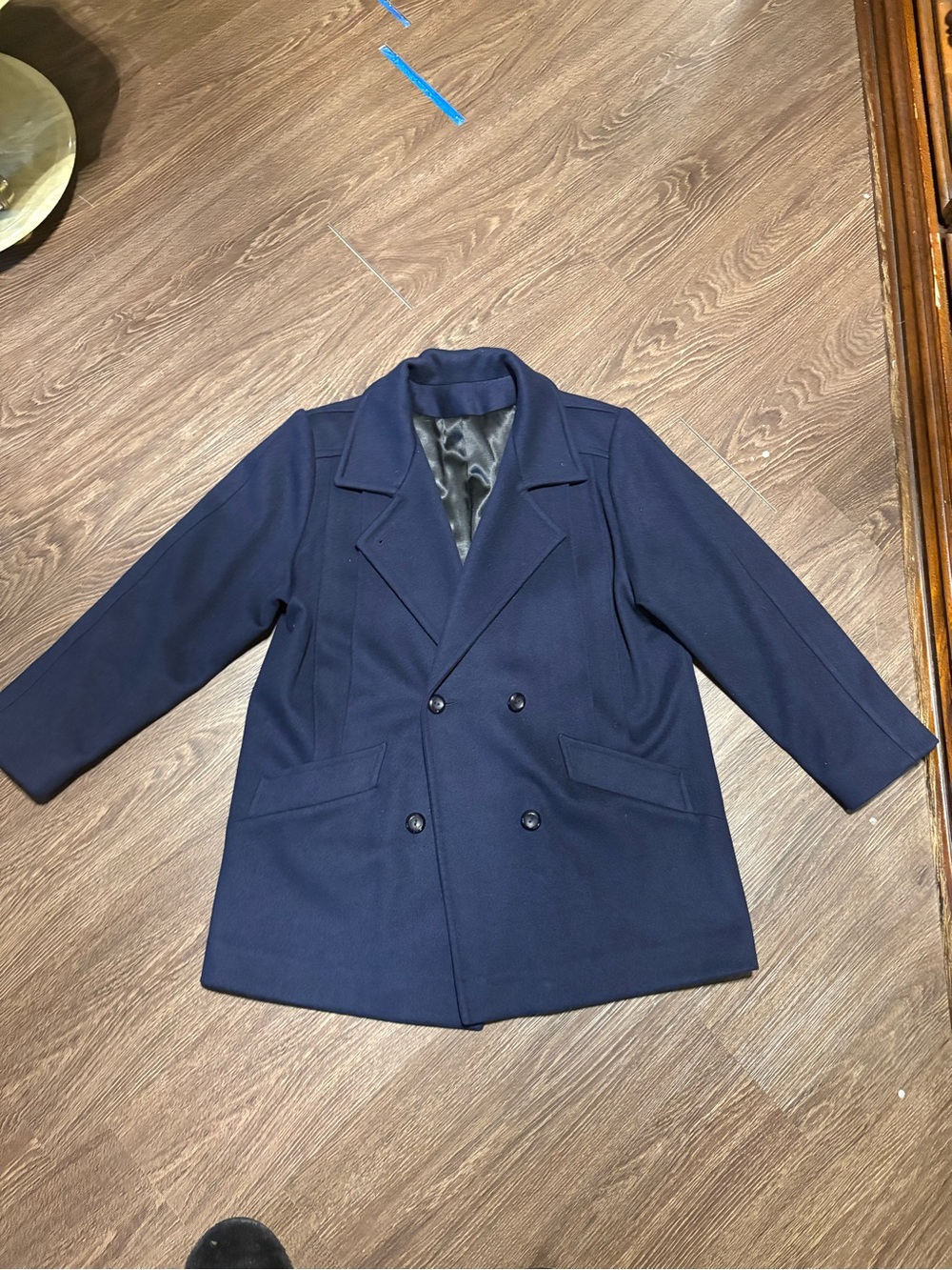 Marks & Spencer Double-Breasted Navy Pea Coat
